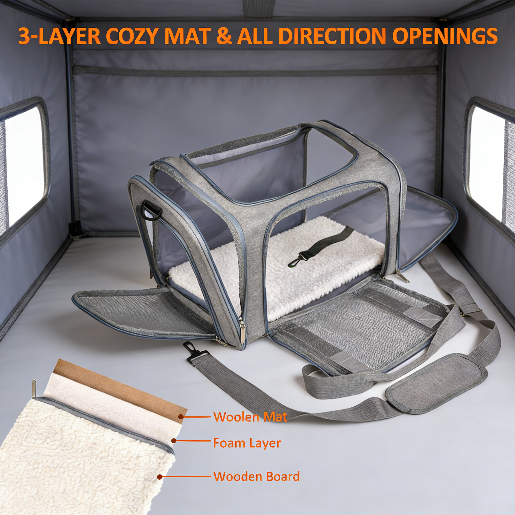 Cat Carriers Dog Carrier Pet Carrier For Small / Medium Cats Dogs Puppies (Up To 15lbs)