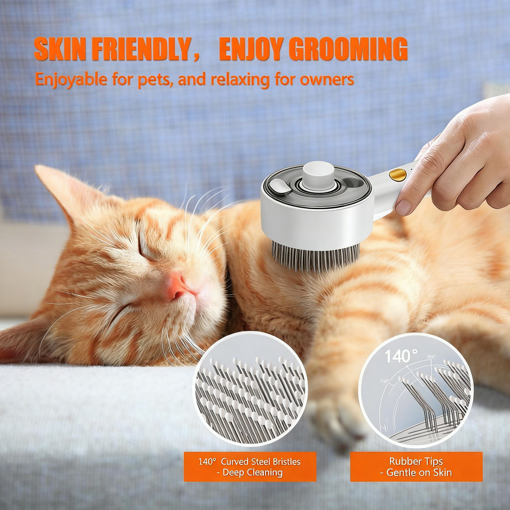 Cloud Care Cat Brush for Indoor Cat Steam Brush