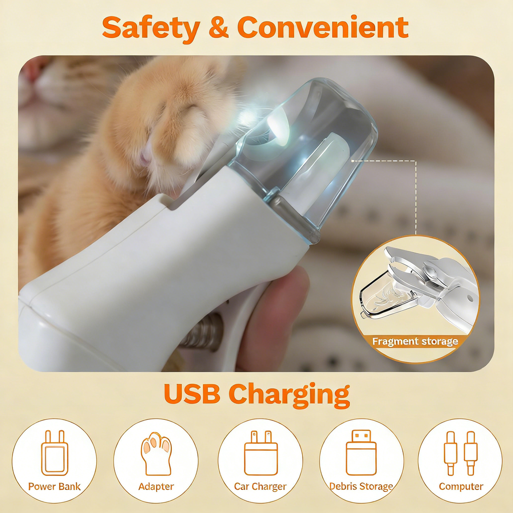 2 in 1 Dog Nail Clippers & Cat Nail Clippers Trimmers for Large Medium Small Dogs Cats