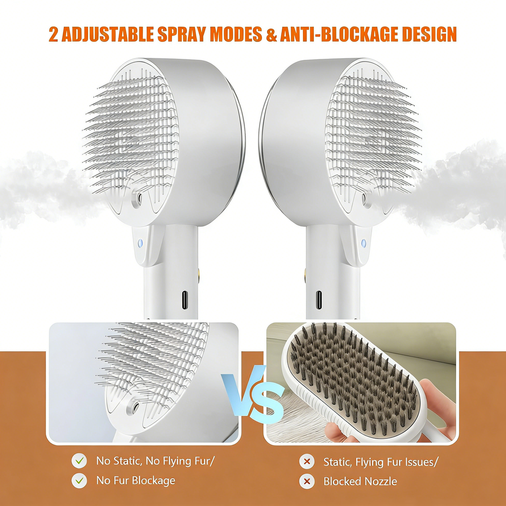 Cloud Care Cat Brush for Indoor Cat Steam Brush